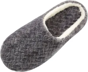 Gibobby House Slippers for Women Comfy Fleece House Slippers with Memory Foam Slip-on House Shoes for Indoor and Outdoor