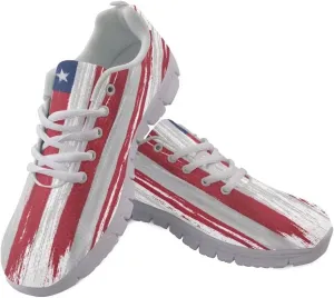 GIFTPUZZ Men Running Shoes Lace Up Athletic Mesh Breathable Casual Sneakers