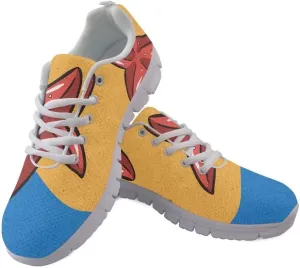 GIFTPUZZ Men Running Shoes Lace Up Athletic Mesh Breathable Casual Sneakers
