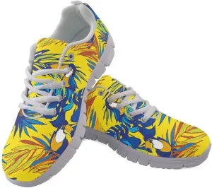 GIFTPUZZ Men Running Shoes Lace Up Athletic Mesh Breathable Casual Sneakers