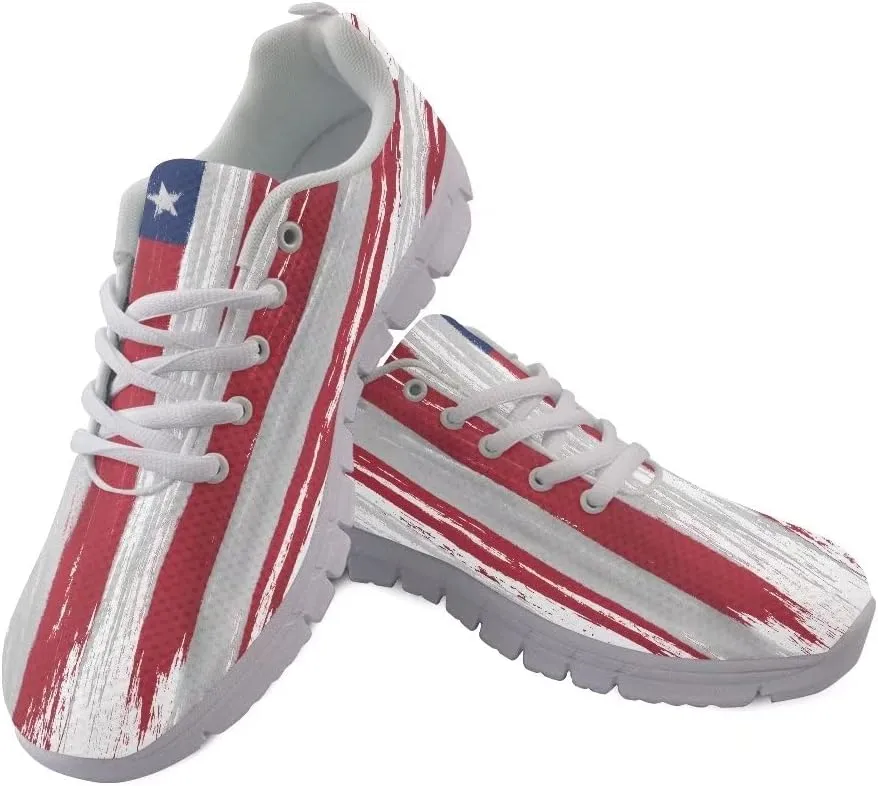 GIFTPUZZ Men Running Shoes Lace Up Athletic Mesh Breathable Casual Sneakers