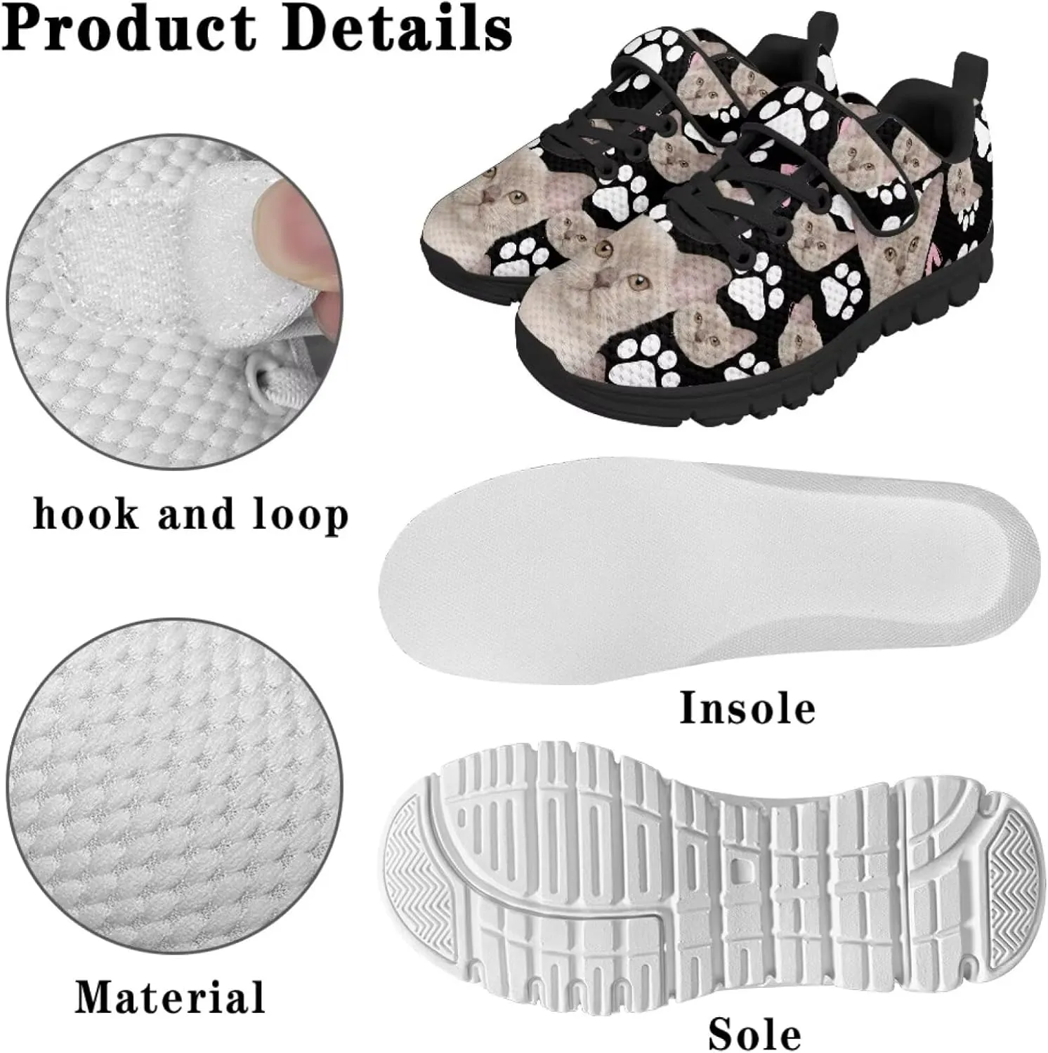 Girls Running Shoes Mesh Gym Tennis Shoes Sneakers Outdoor Athletic Shoes