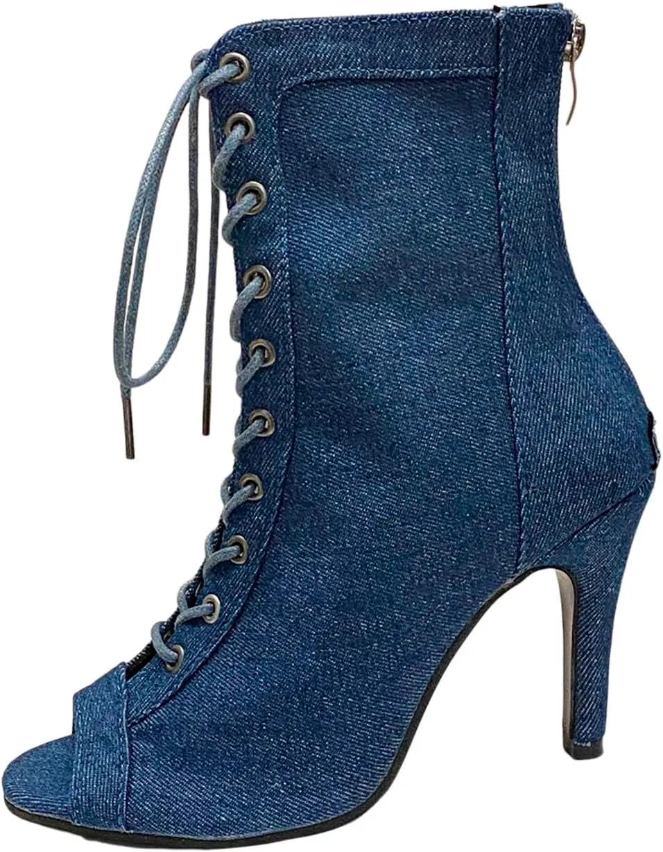 High Heels for Women Strappy Heels Classic Dress Sandals Open Toe Summer Booties Breathable Mesh Sandals