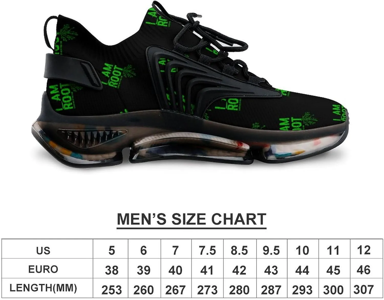 I Am Root Men's Running Shoes Lightweight Walking Shoe Breathable Sneaker