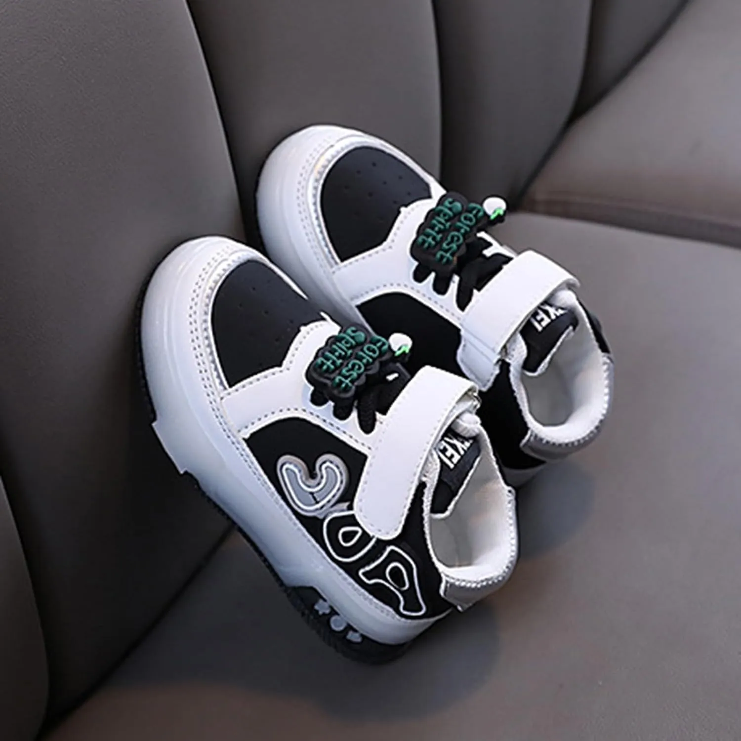 Infant Toddler Sneakers for Boys Girls Light Up Mesh Breathable Lightweight Soft Sole Casual Sport Shoes for Kids
