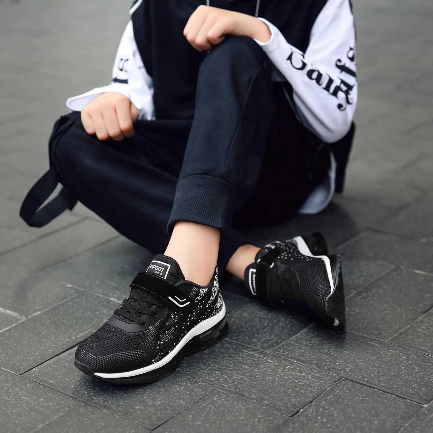 JARLIF Kids Athletic Tennis Running Shoes Breathable Sport Air Gym Jogging Sneakers for Boys & Girls