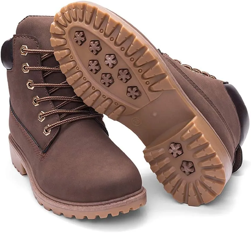 JITUUE Hiking Boots Women Winter Work Combat Cowboy Ankle Booties Waterproof Lace up Low Heel for Hunter Casual