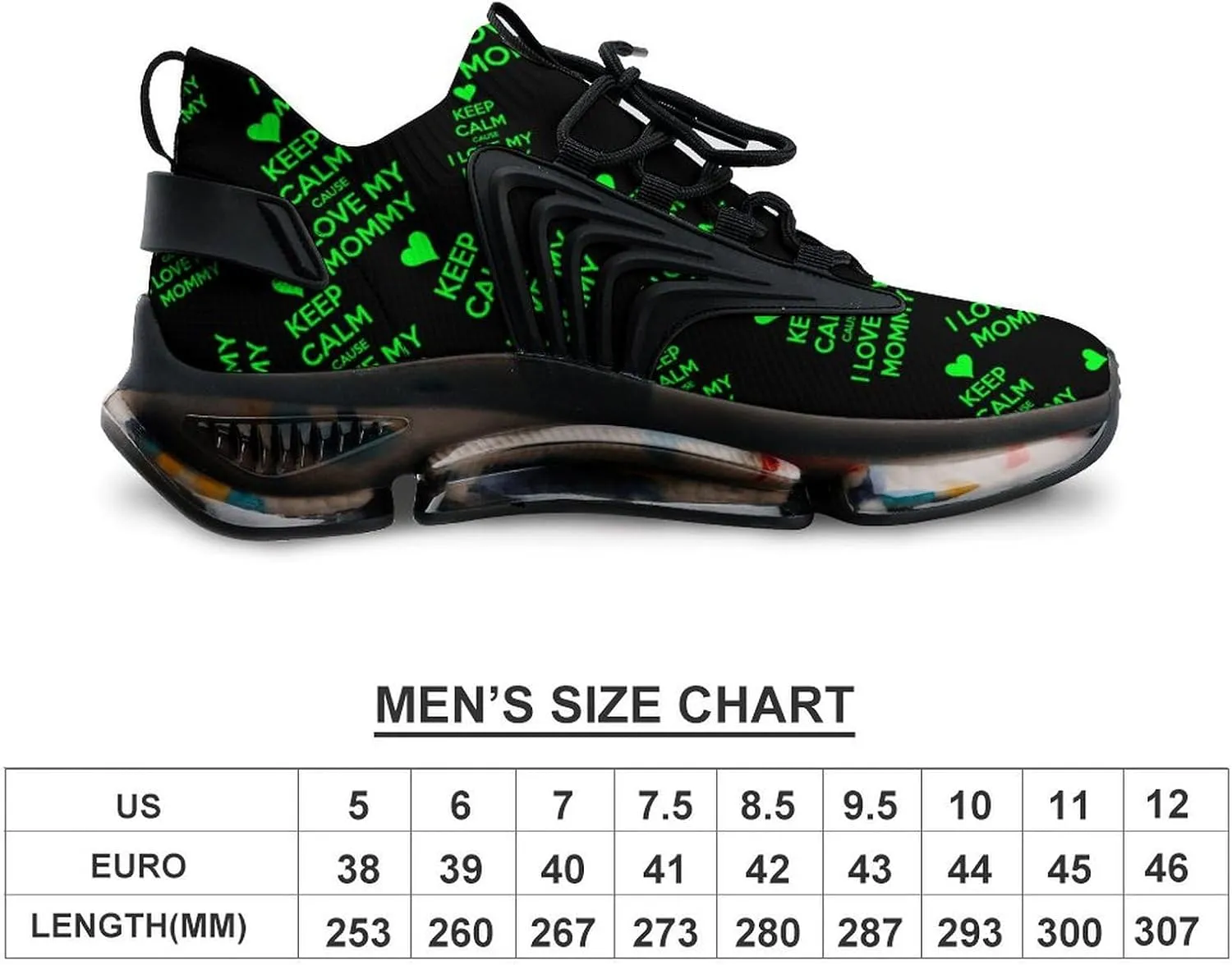 Keep Calm Love My Mommy Men's Running Shoes Lightweight Walking Shoe Breathable Sneaker