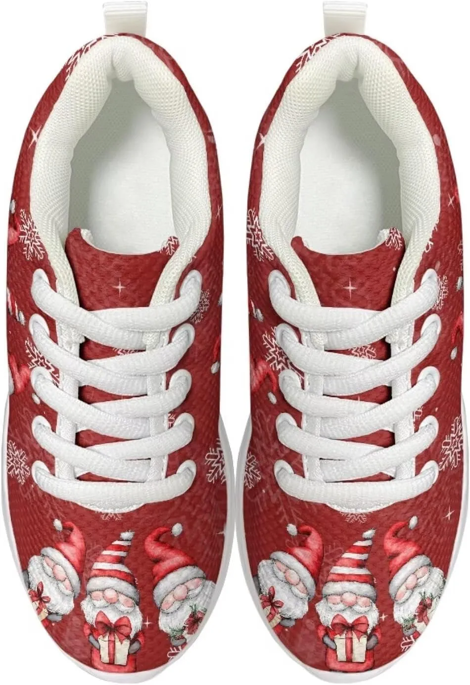 Kids Christmas Running Shoes for Boys Girls Lightweight Comfort Sports Tennis Shoes Breathable Mesh Athletic Sneakers