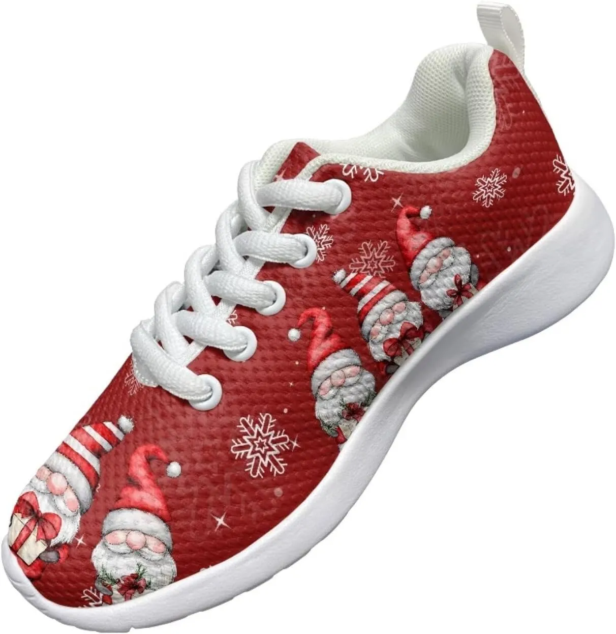 Kids Christmas Running Shoes for Boys Girls Lightweight Comfort Sports Tennis Shoes Breathable Mesh Athletic Sneakers