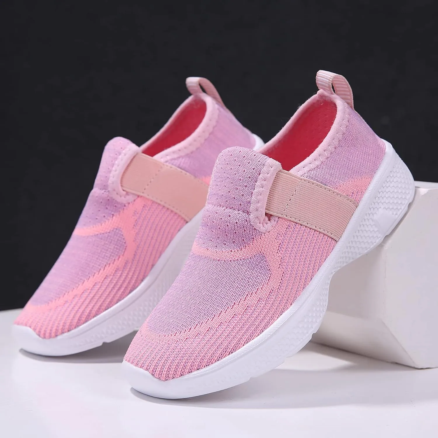Kids Lightweight Breathable Loafer Walking Shoes Easy Walk Sport Running Sneaker Casual Slip-on Shoe for Boys Girls