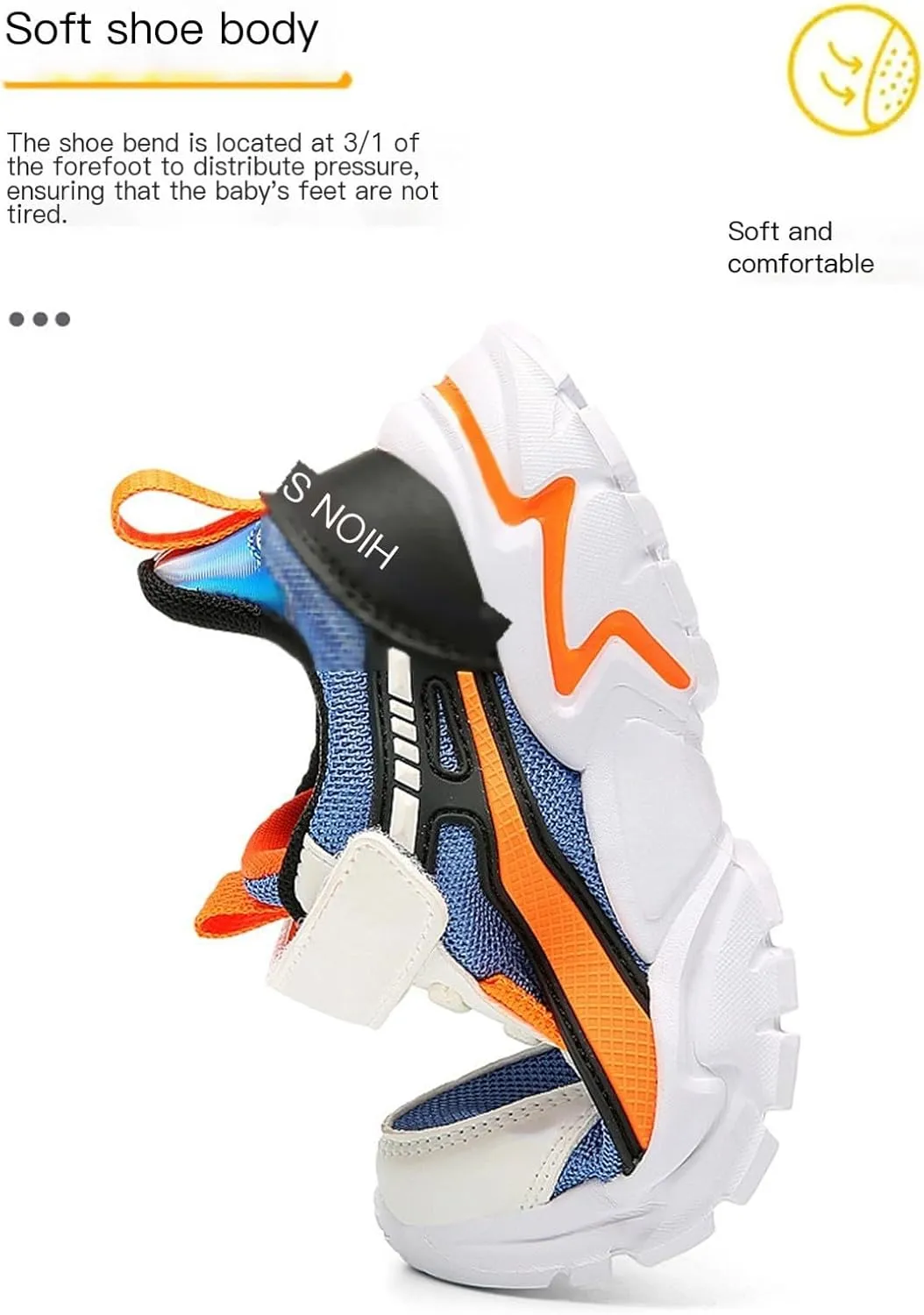 Kids Lightweight Fashion Sneakers Boys Girls Breathable Running Air Cushion Casual Walking Tennis Travel Shoes