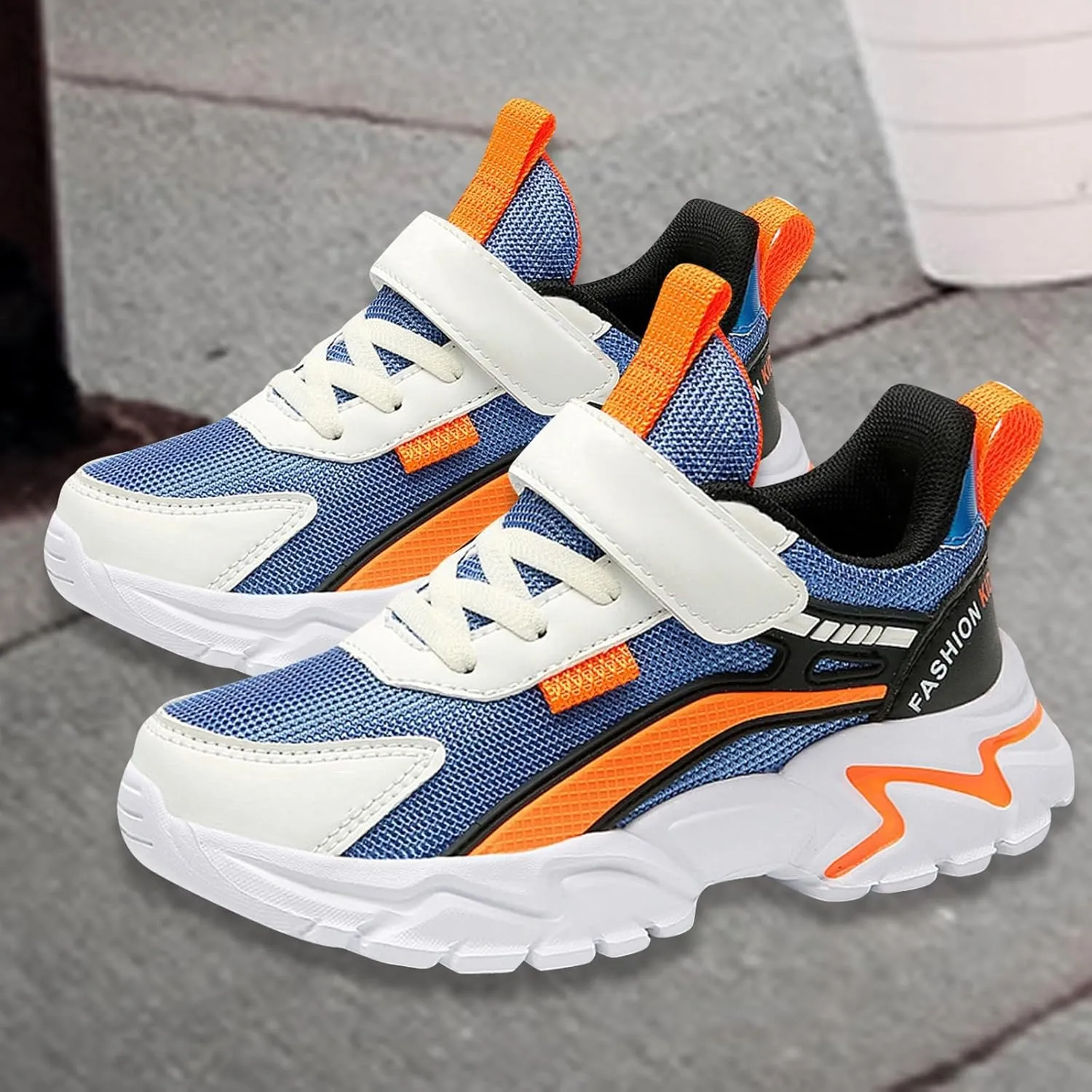 Kids Lightweight Fashion Sneakers Boys Girls Breathable Running Air Cushion Casual Walking Tennis Travel Shoes