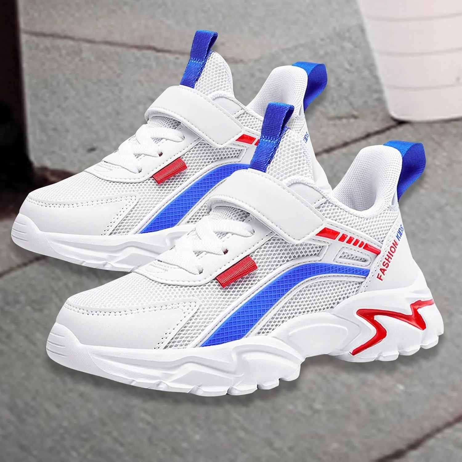 Kids Lightweight Fashion Sneakers Boys Girls Breathable Running Air Cushion Casual Walking Tennis Travel Shoes
