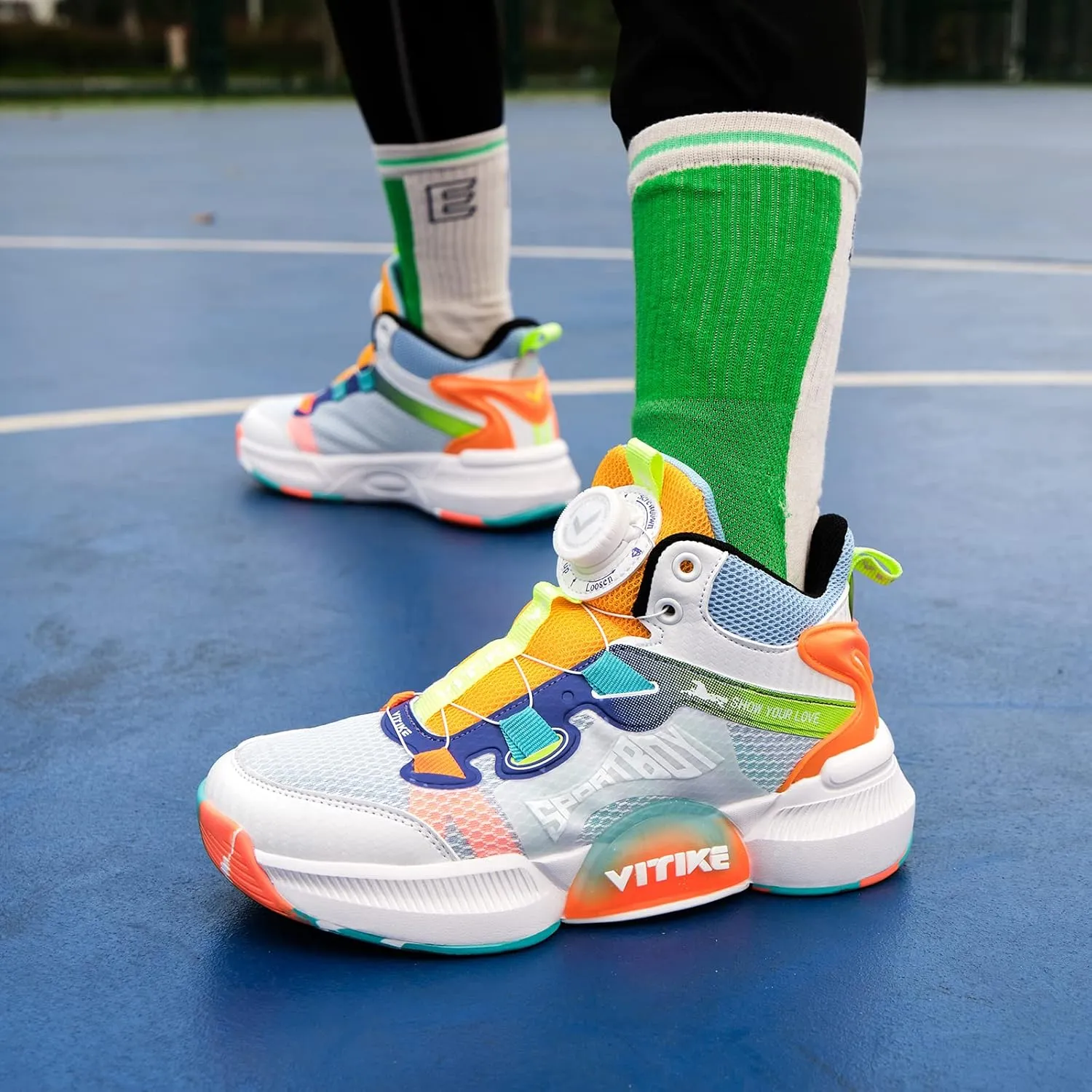 Kids Shoes Boys Sneakers Girls Sports Shoe Breathable Lightweight Basketball Sneaker
