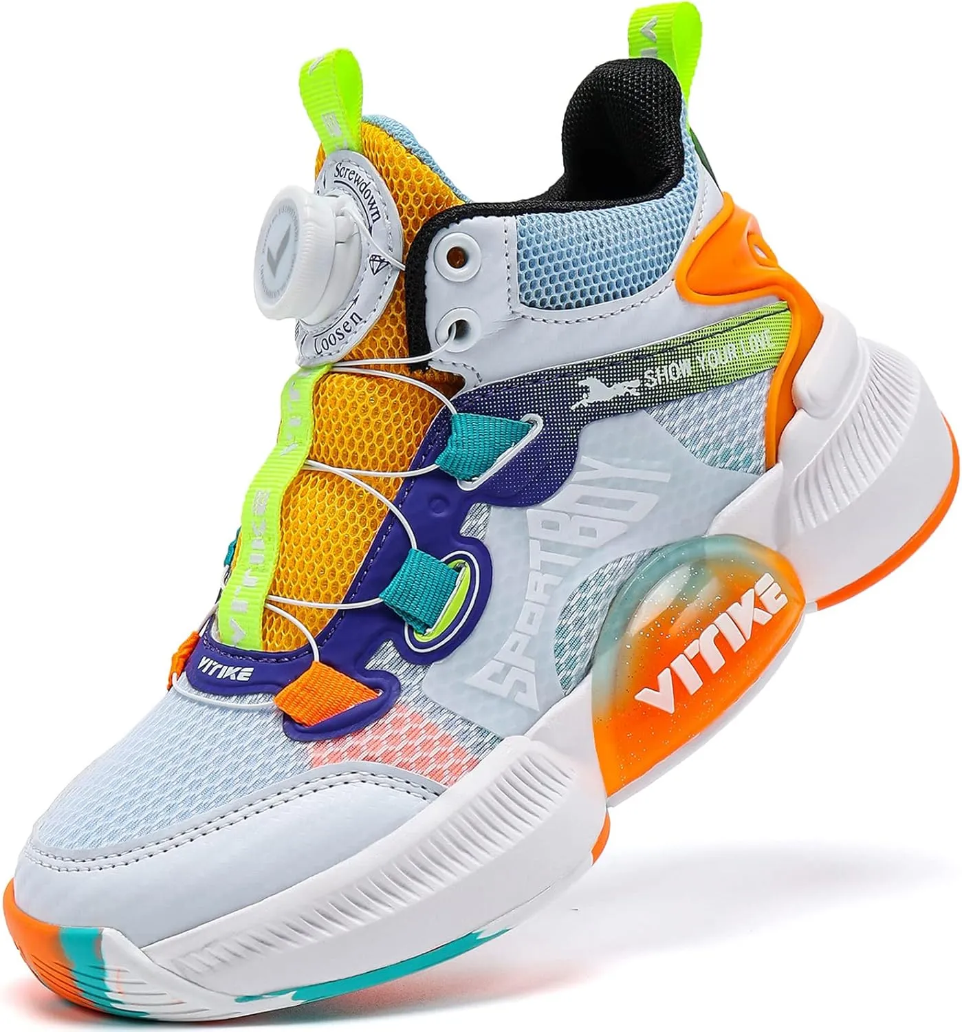 Kids Shoes Boys Sneakers Girls Sports Shoe Breathable Lightweight Basketball Sneaker