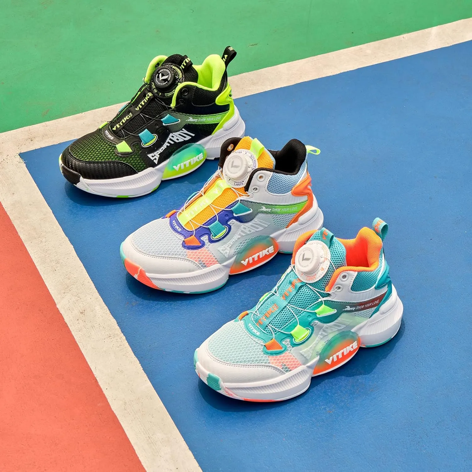 Kids Shoes Boys Sneakers Girls Sports Shoe Breathable Lightweight Basketball Sneaker