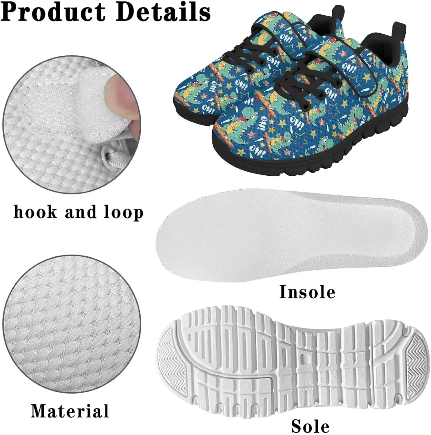 Kids Slip On Sneakers for Boys Lightweight Soft Athletic Tennis Shoes