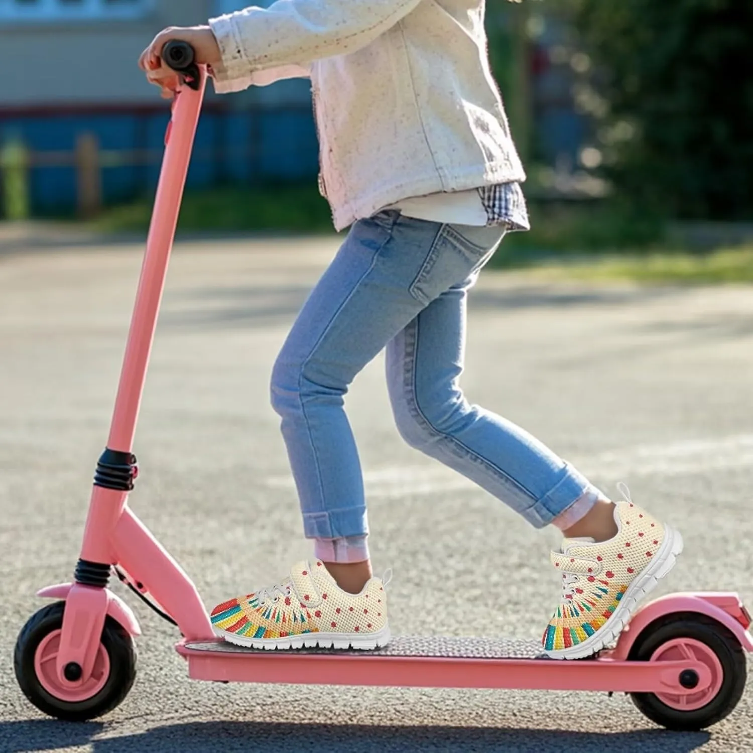 Kids Slip On Sneakers for Girls Soft Lightweight Athletic Tennis Shoes
