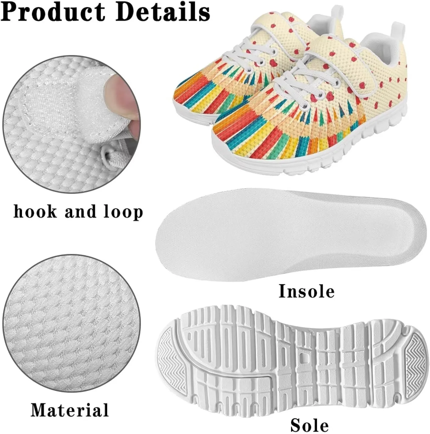 Kids Slip On Sneakers for Girls Soft Lightweight Athletic Tennis Shoes