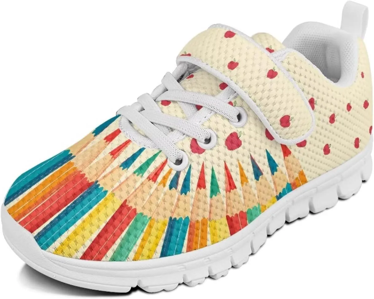 Kids Slip On Sneakers for Girls Soft Lightweight Athletic Tennis Shoes
