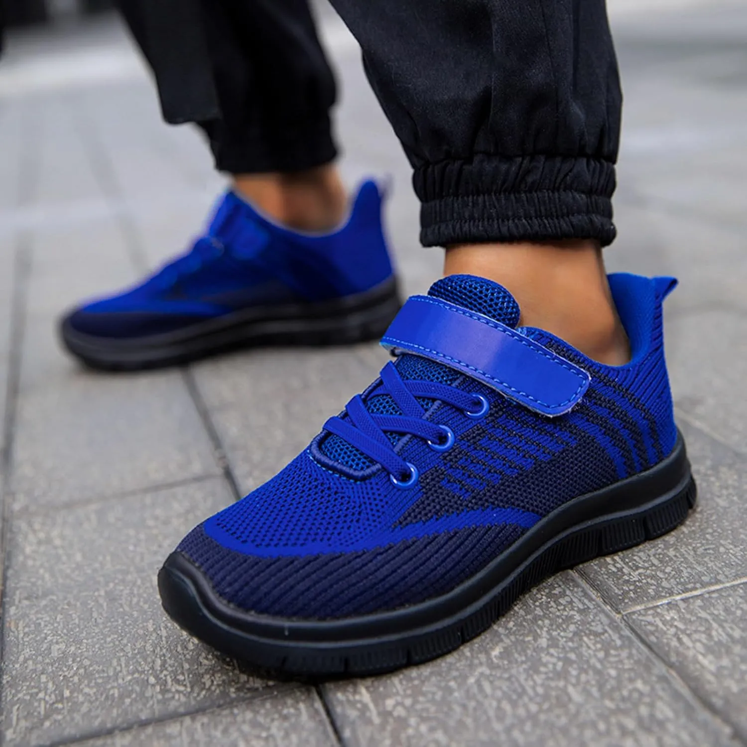 Kids Tennis Shoes for Boys Girls Lightweight Breathable Sneakers Running Athletic Shoes Slip On Fashion Running Sneakers