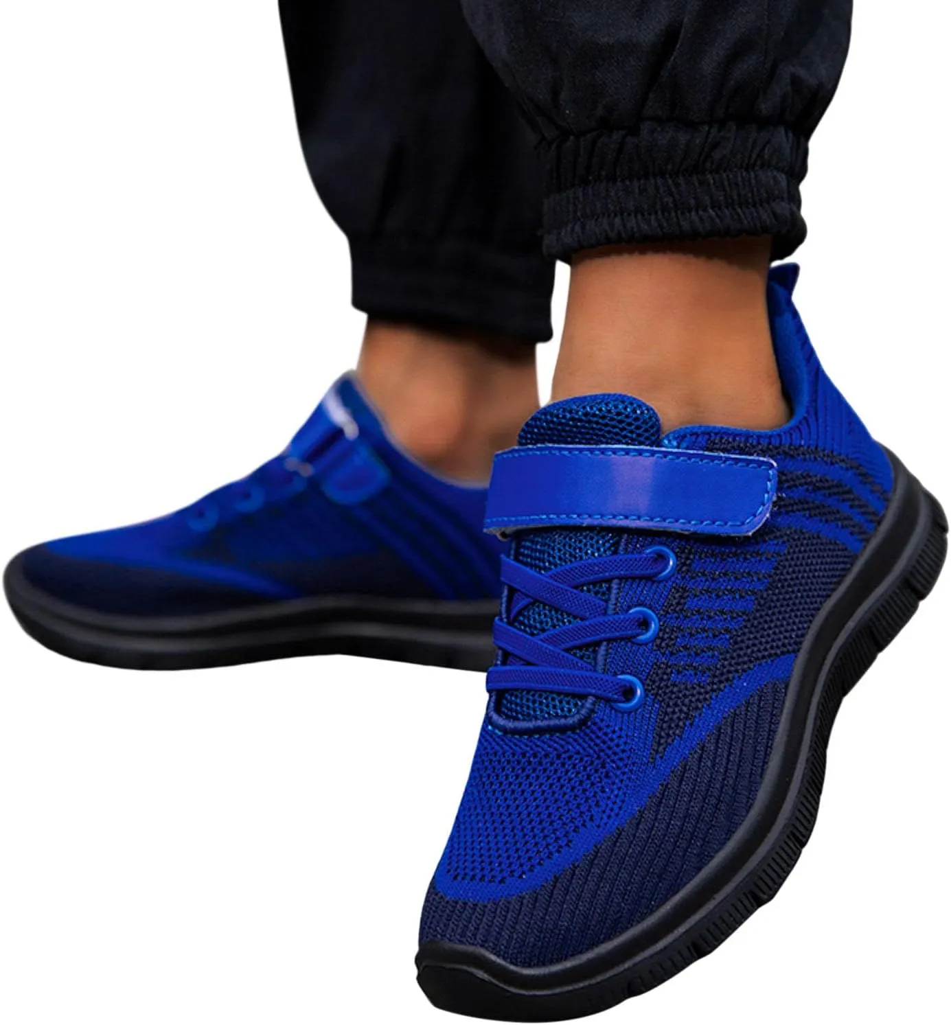 Kids Tennis Shoes for Boys Girls Lightweight Breathable Sneakers Running Athletic Shoes Slip On Fashion Running Sneakers