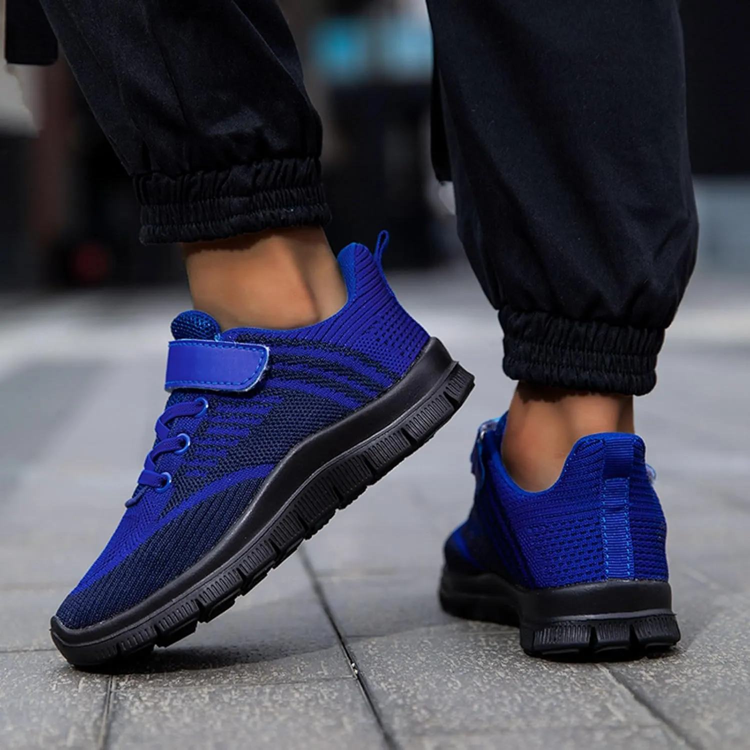 Kids Tennis Shoes for Boys Girls Lightweight Breathable Sneakers Running Athletic Shoes Slip On Fashion Running Sneakers