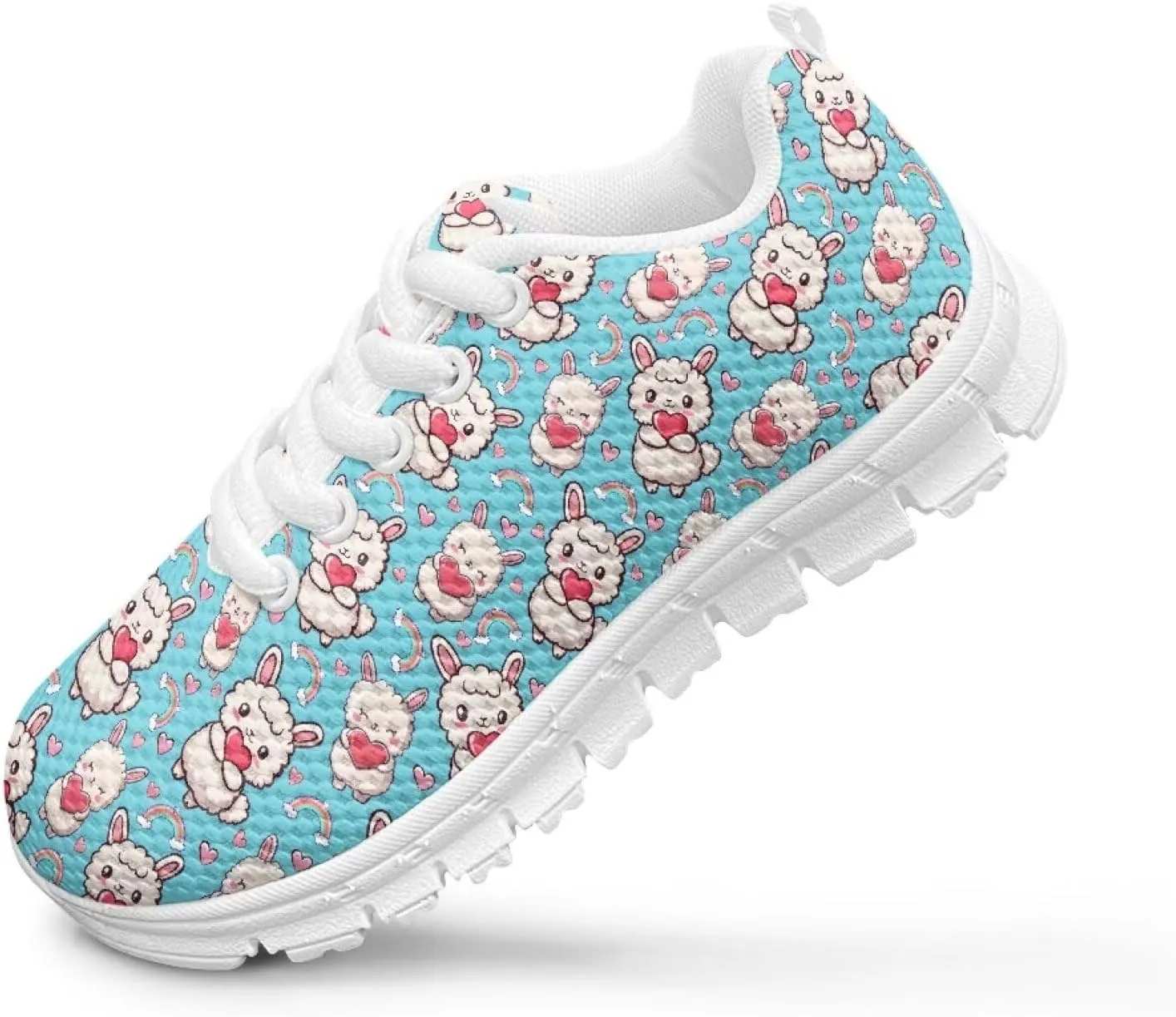 Kids Tennis Shoes Lightweight Athletic Running Shoes Non Slip Breathable Girls Students Sports Sneakers Walking Shoes