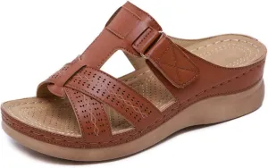 Ladmiple Orthotic Sandals For Women Wide Width Arch Support Comfort Summer Orthopedic Flip Flops Slides for Plantar Fasciitis