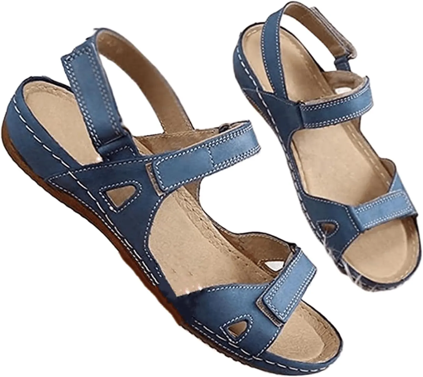 Lausiuoe Orthopedic Sandals For Women Elegant Comfortable Dressy Casual Summer Arch Support Orthotic Slides Walking Shoes