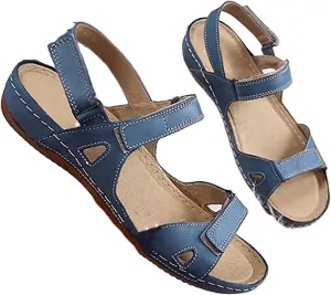 Lausiuoe Orthopedic Sandals For Women Elegant Comfortable Dressy Casual Summer Arch Support Orthotic Slides Walking Shoes