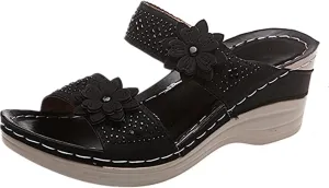 Lausiuoe Orthotic Dress Sandals For Women With Arch Support Comfortable Dressy Casual Summer Orthopedic Slides Walking Shoes