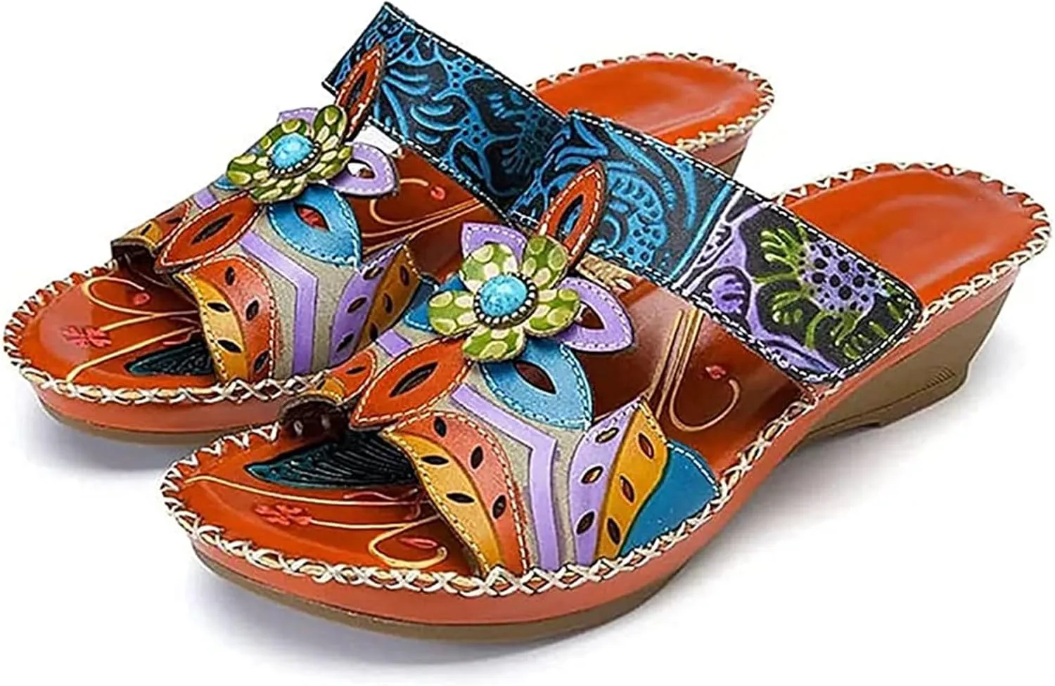 Lausiuoe Sandals Women Dressy Summer Flat Flip Flops Comfortable Walking Orthopedic Slippers Arch Support Orthotic Slides