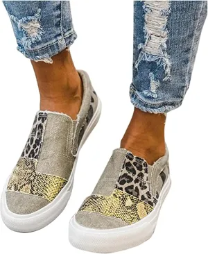 Lausiuoe Shoes For Women Flats Comfortable Navy Wide Width Women Comfortable Casual Fashion Sneakers Walking Shoes Classic Fall Lightweight Soft Breathable Slip On Low Top Canvas Flat Loafers