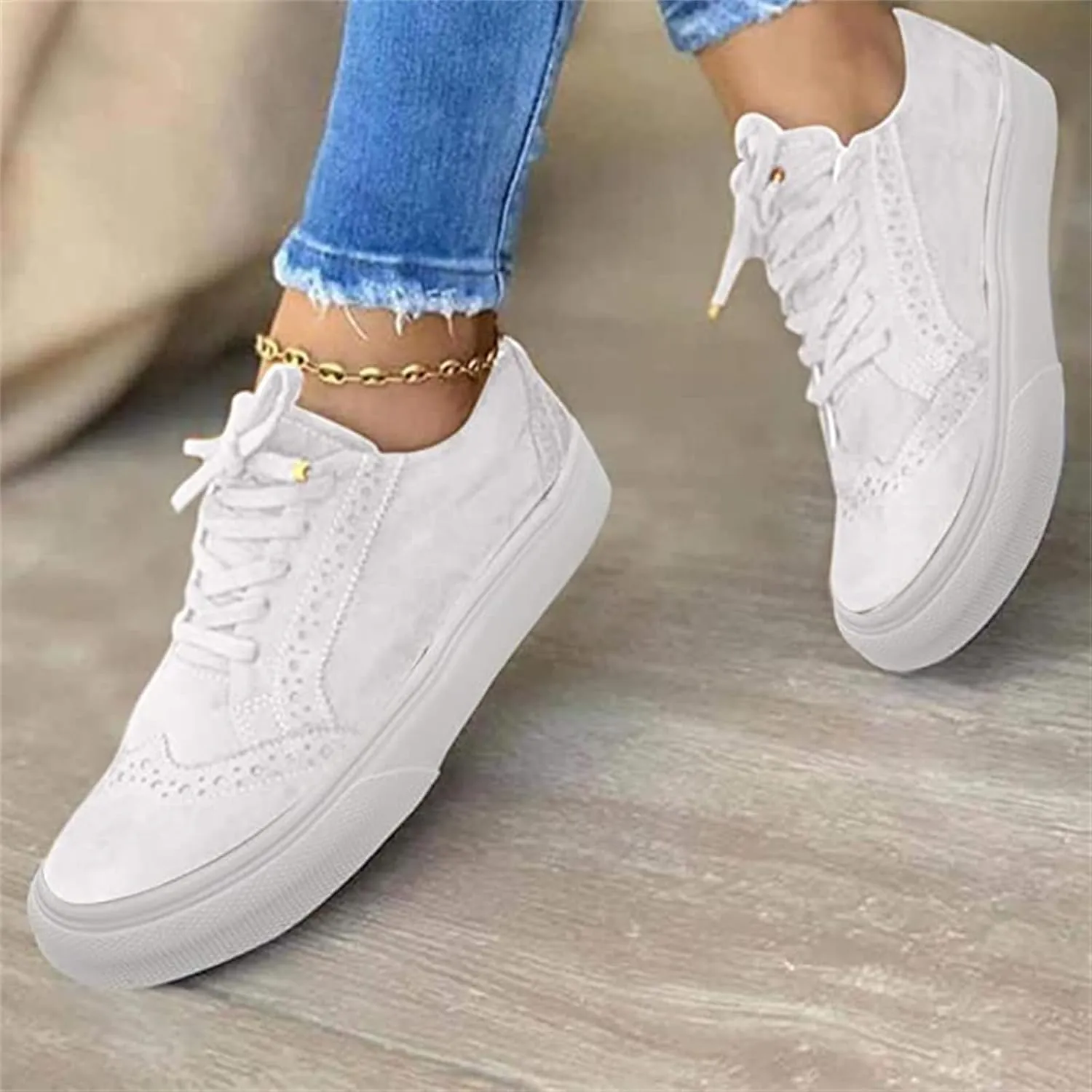 Lausiuoe Sneakers For Women Walking Shoes Comfortable Casual Fashion Lightweight Slip On Low Top Canvas Flat Loafers