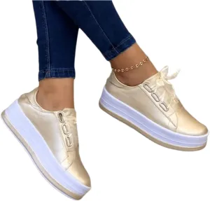 Lausiuoe Sneakers For Women Walking Shoes Comfortable Slip on Leather Shoes Low Top Non Slip Fashion Casual Flat Loafers