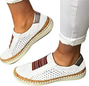Lausiuoe Sneakers For Women Wide Width Size 10 Women Comfortable Casual Fashion Sneakers Walking Shoes Classic Fall Lightweight Soft Breathable Slip On Low Top Canvas Flat Loafers White