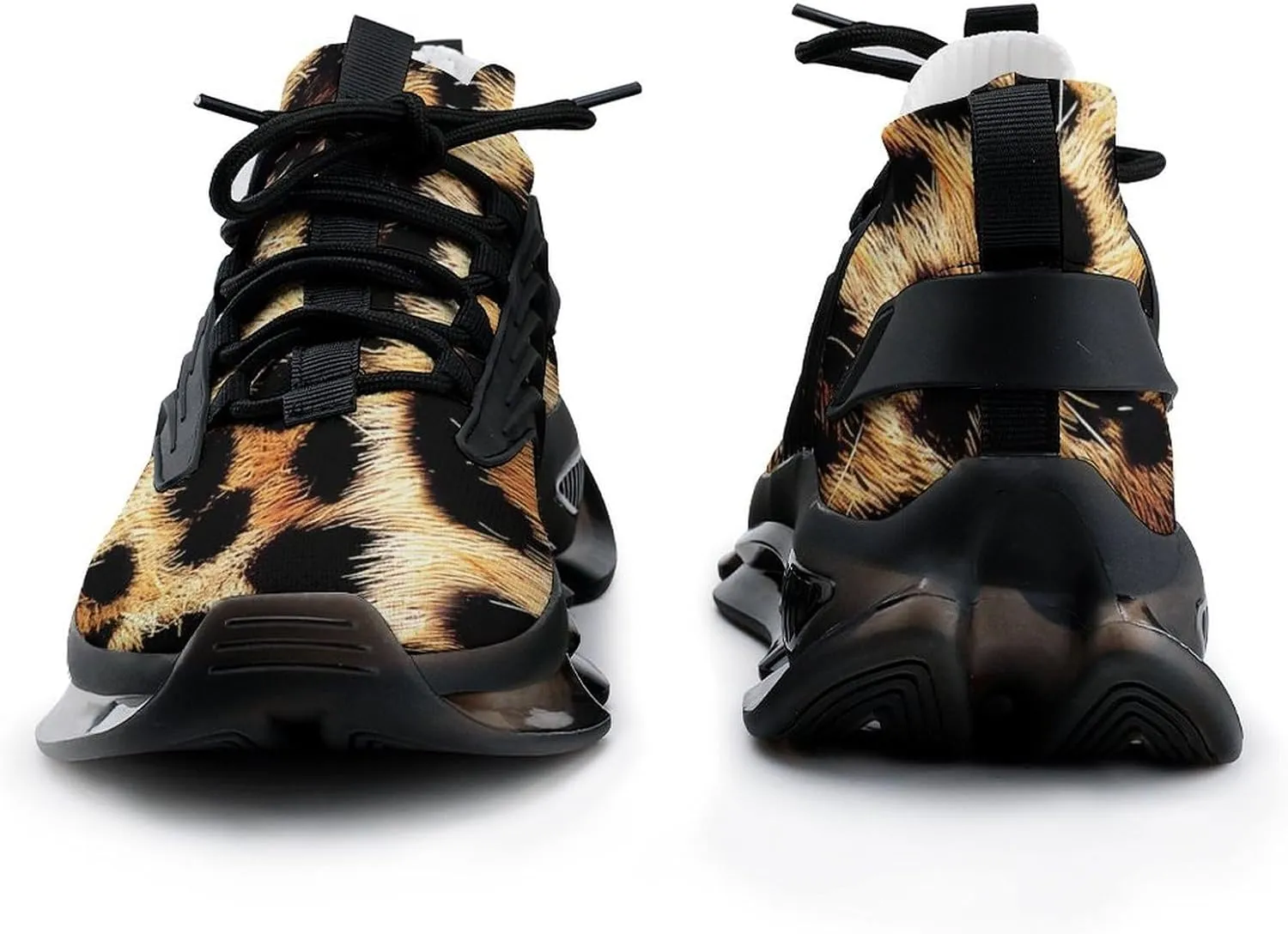 Leopard Skin Men's Running Shoes Lightweight Walking Shoe Breathable Sneaker
