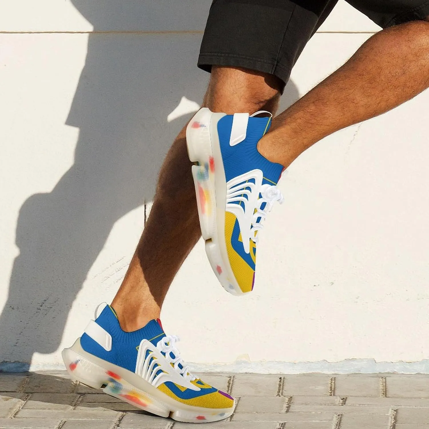 LGBT Ukraine Rainbow Flag Men's Running Shoes Lightweight Walking Shoe Breathable Sneaker