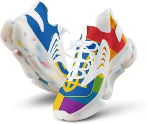 LGBT Ukraine Rainbow Flag Men's Running Shoes Lightweight Walking Shoe Breathable Sneaker