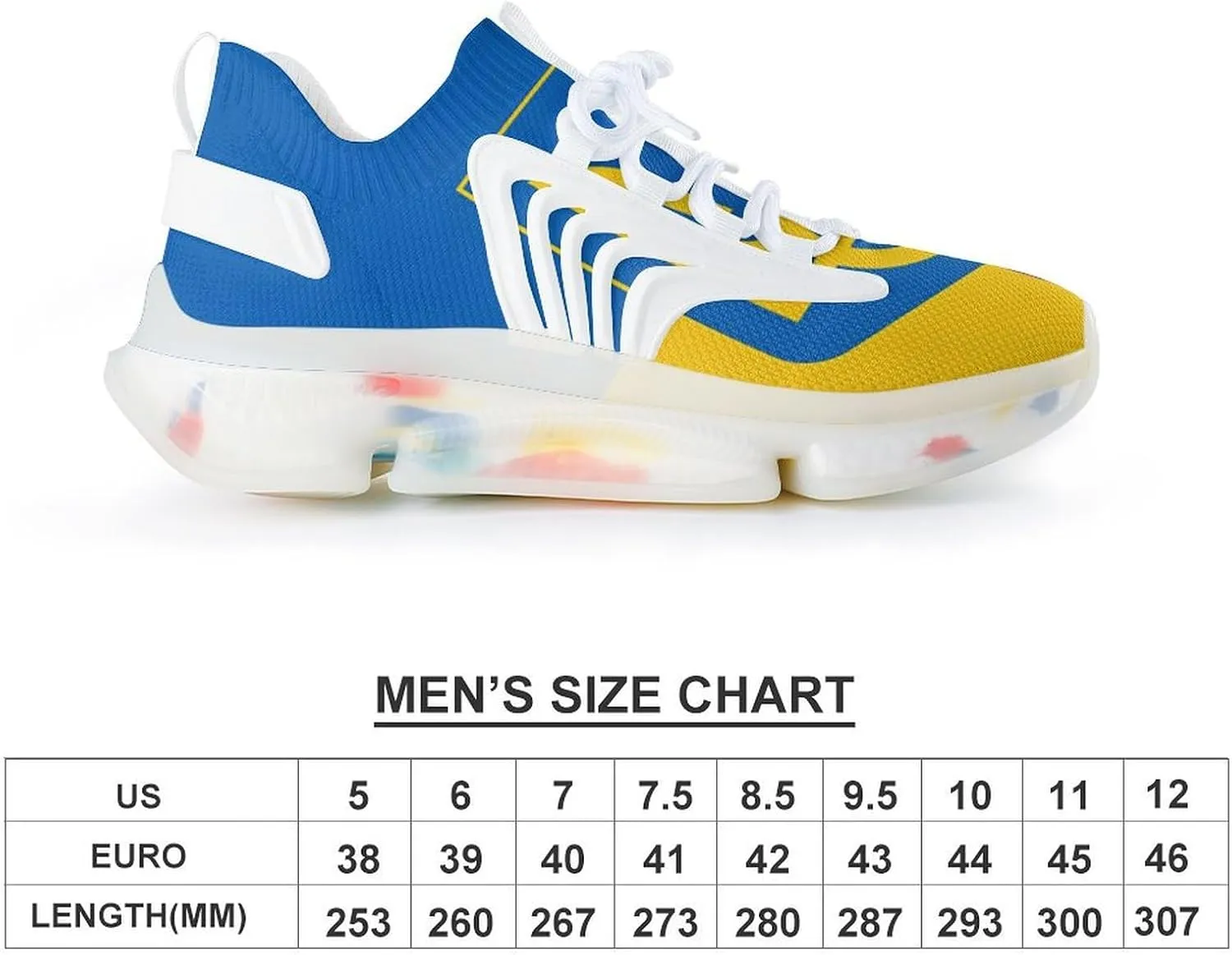 LGBT Ukraine Rainbow Flag Men's Running Shoes Lightweight Walking Shoe Breathable Sneaker