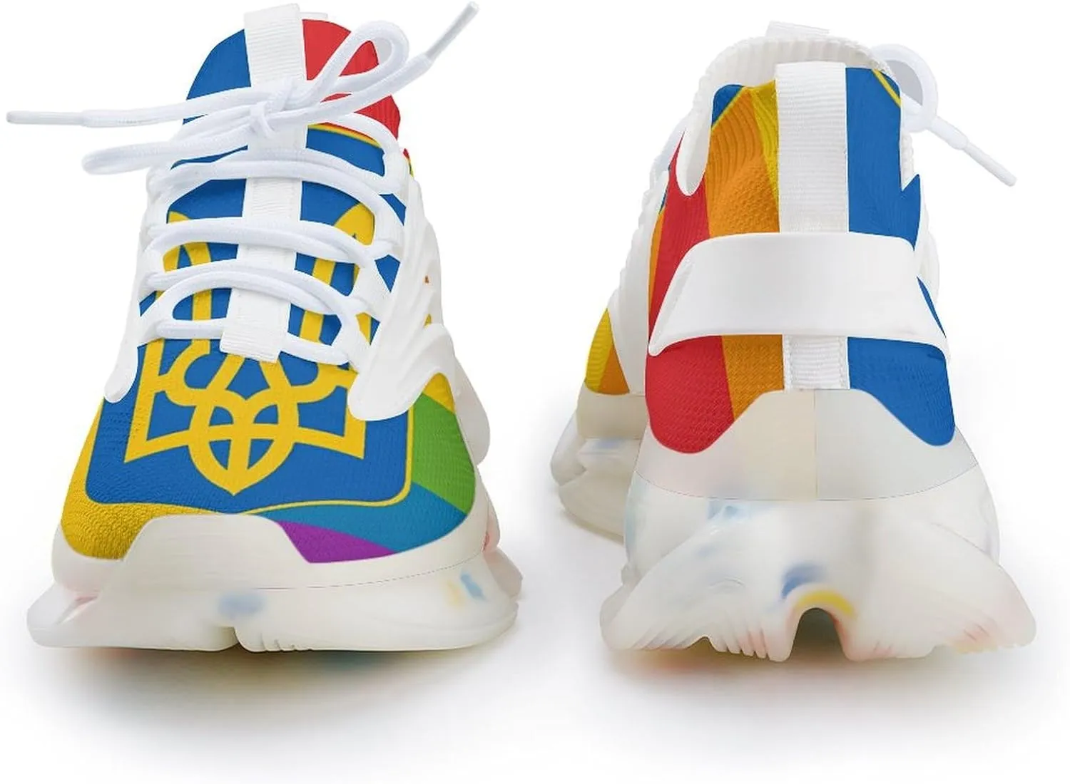 LGBT Ukraine Rainbow Flag Men's Running Shoes Lightweight Walking Shoe Breathable Sneaker