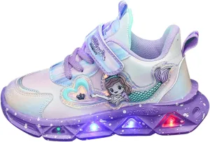 Light Up Shoes for Girls Kids Breathable Flashing Sneakers Lightweight Glowing Athletic Shoes Toddler Cute Sneaker