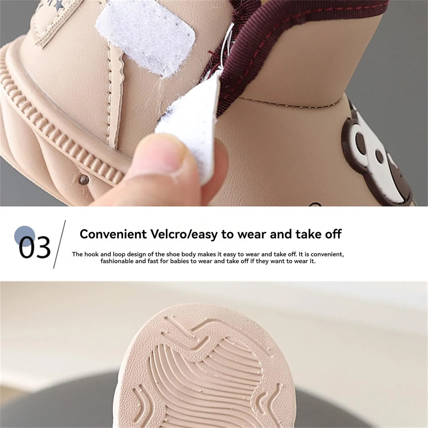 Light Up Shoes Wide Toe Box Warm Snow Boots Slip On Ankle Boots Toddler Luminous Shoes Cold Weather Comfy Boots