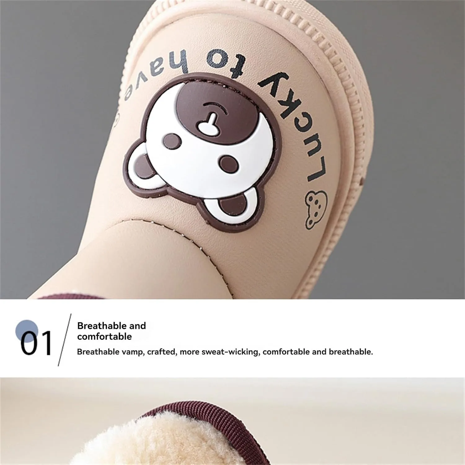 Light Up Shoes Wide Toe Box Warm Snow Boots Slip On Ankle Boots Toddler Luminous Shoes Cold Weather Comfy Boots