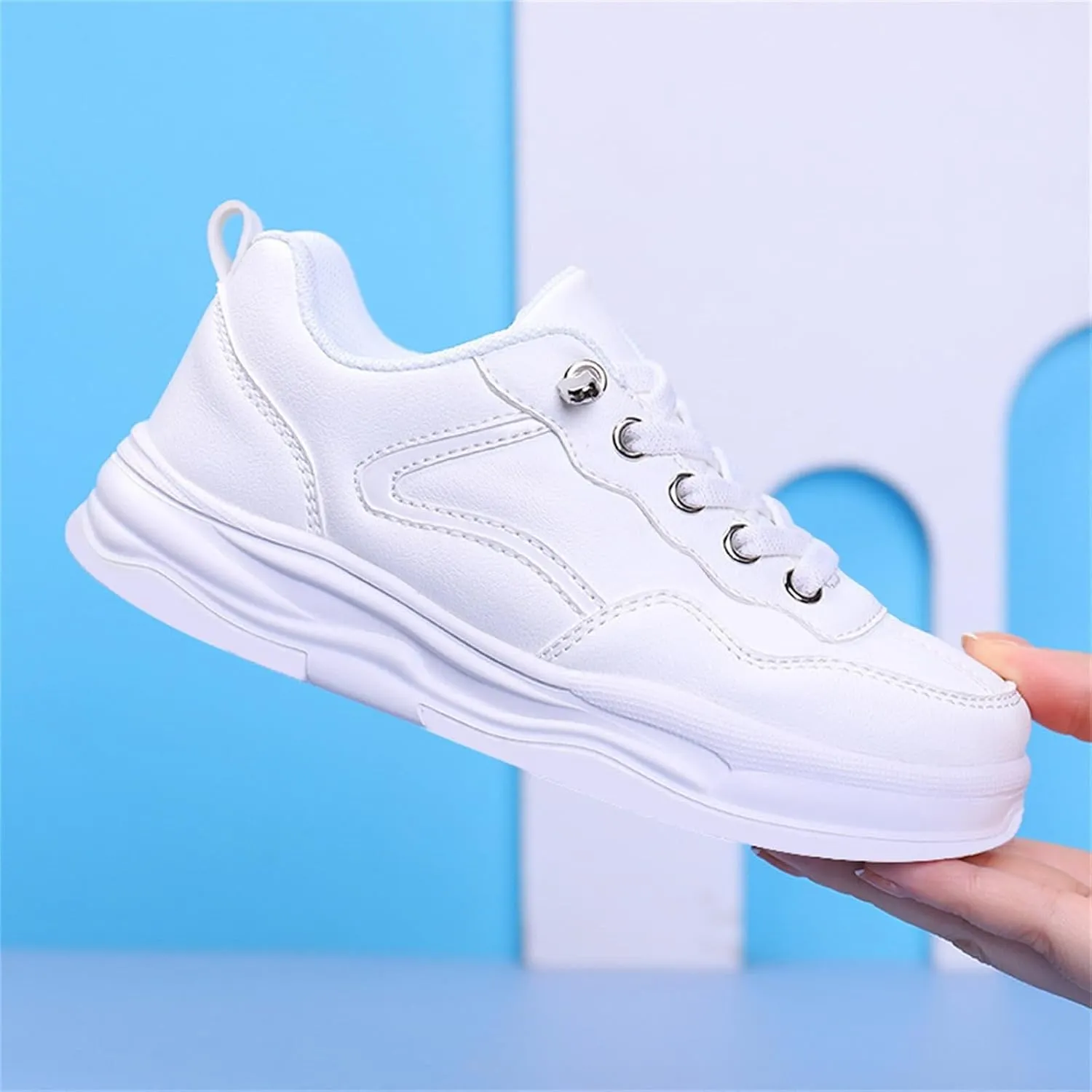 Little Kid's Air Tennis Running Shoes Water Proof Memory Foam Athletic Lace up Sports Walking Sneakers for Boys Girls