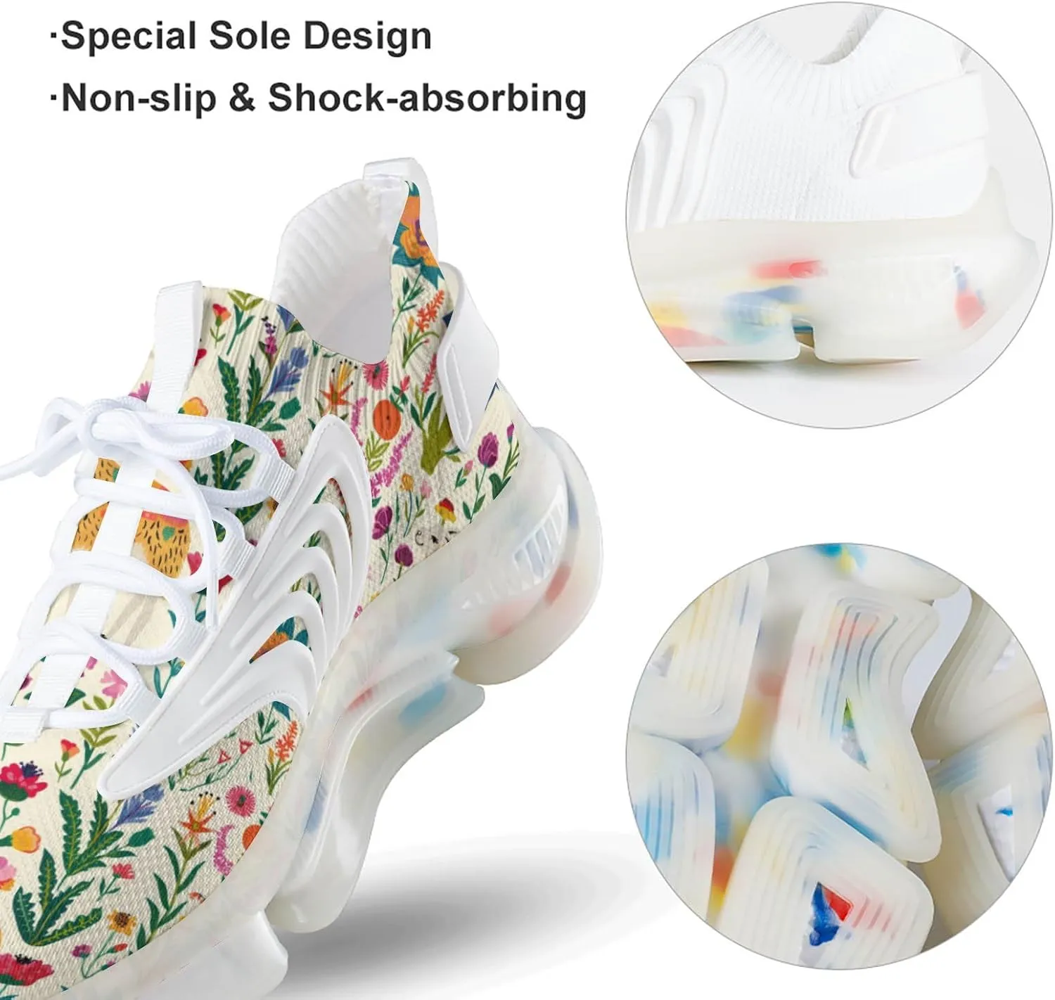 Llama Flowers Men's Running Shoes Lightweight Walking Shoe Breathable Sneaker