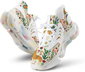 Llama Flowers Men's Running Shoes Lightweight Walking Shoe Breathable Sneaker