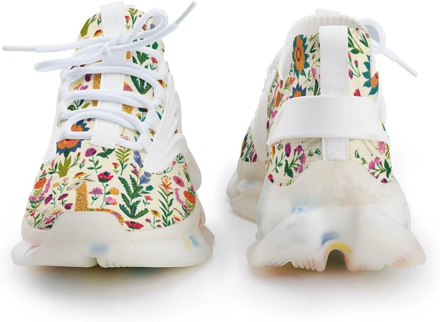 Llama Flowers Men's Running Shoes Lightweight Walking Shoe Breathable Sneaker
